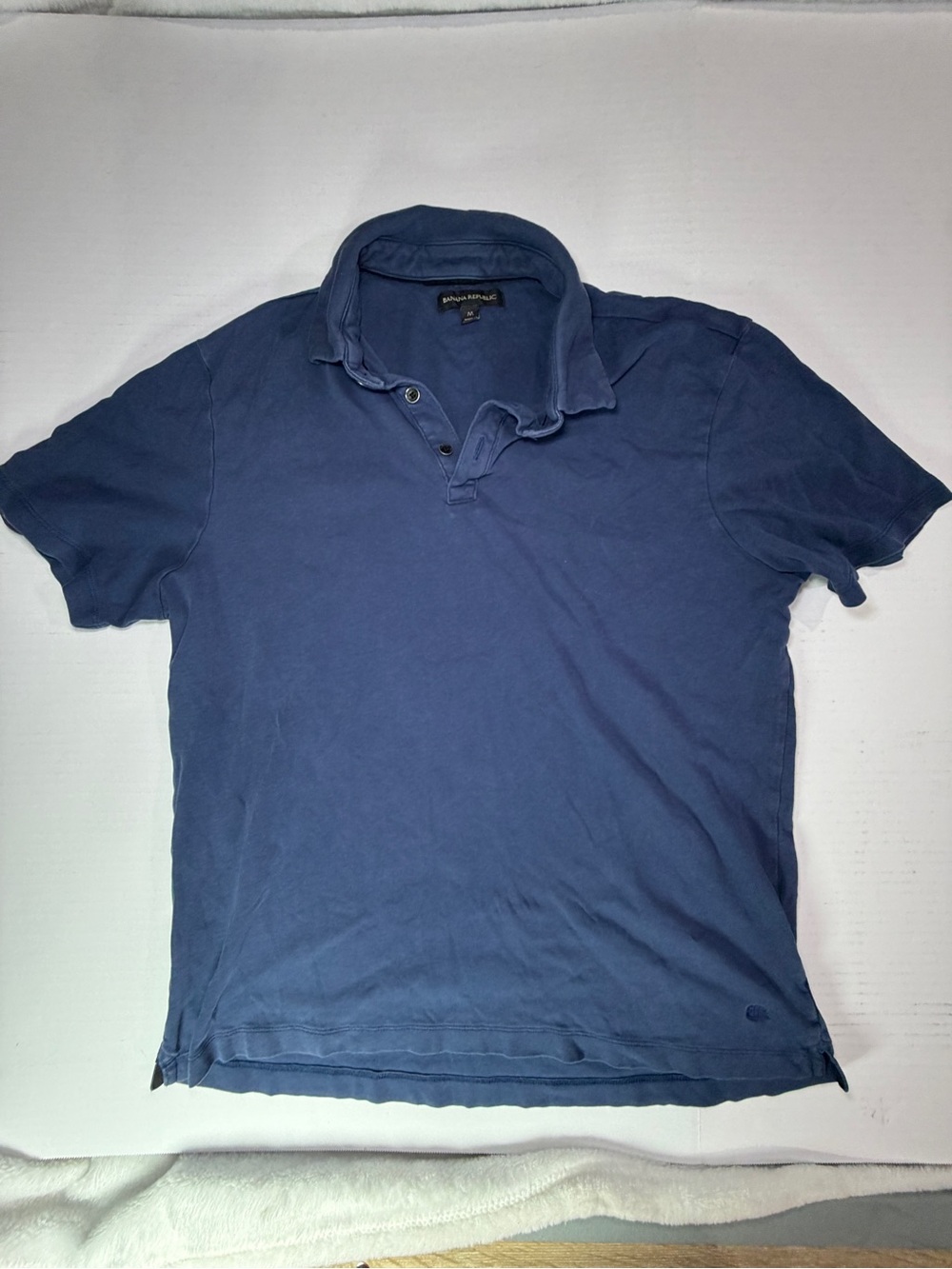 Banana Republic Navy Blue Short-Sleeve Polo